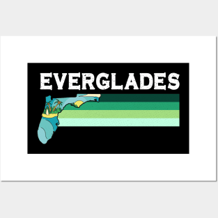 Everglades National Park Alligators Florida Vintage Art Posters and Art